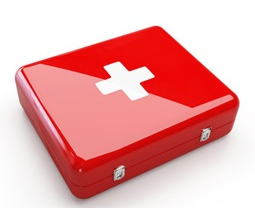 First aid kit.